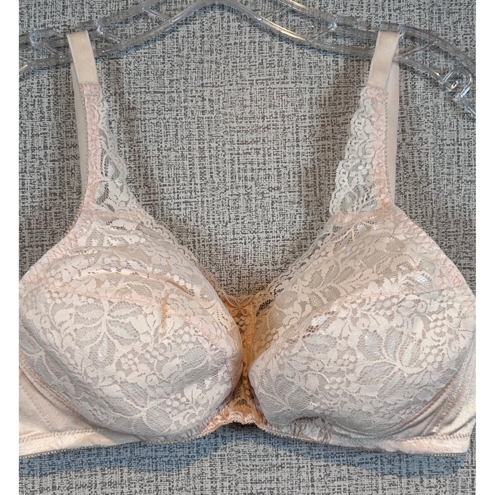 NWOT Naturalwear C165 Mastectomy Bra 40C Lace Pocketed Full Coverage Soft Cup